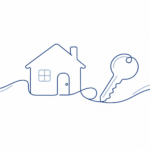 Huurrecht: woning en sleutel.