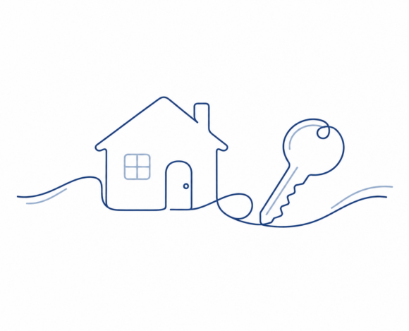 Huurrecht: woning en sleutel.